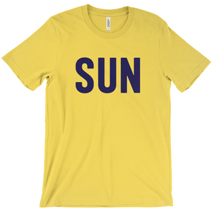 SUN Lettering Tee XL-Maize