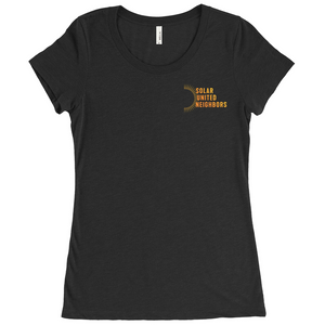 Women's Wooftop Solar T-Shirt (Corgie, Back Graphic)