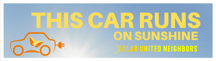 Solar Powered EV Bumper Sticker