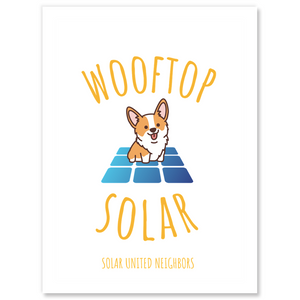 Wooftop Solar Sticker
